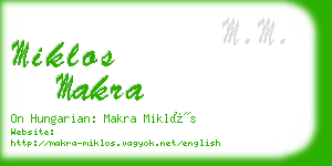 miklos makra business card